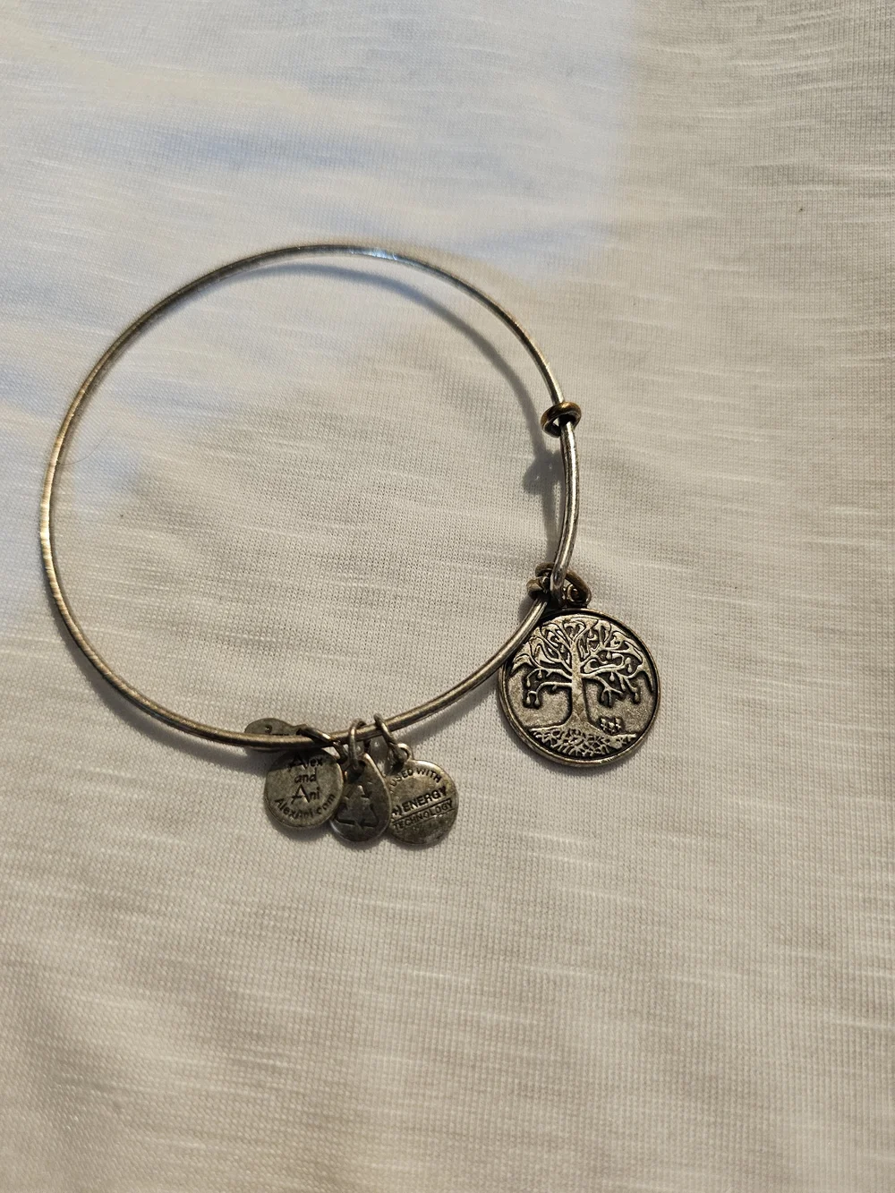Tree of Life Charm Bangle Bracelet in Silver-Tone